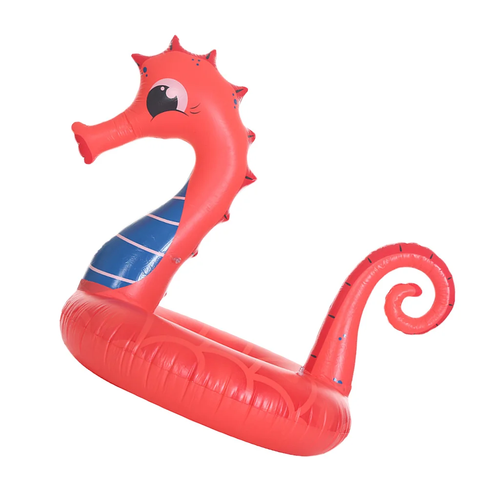 

Sea Horse PVC Inflatable Swimming Ring Bright Color Easy Inflate Deflate Pool Beach Lake Float Ring for Adults