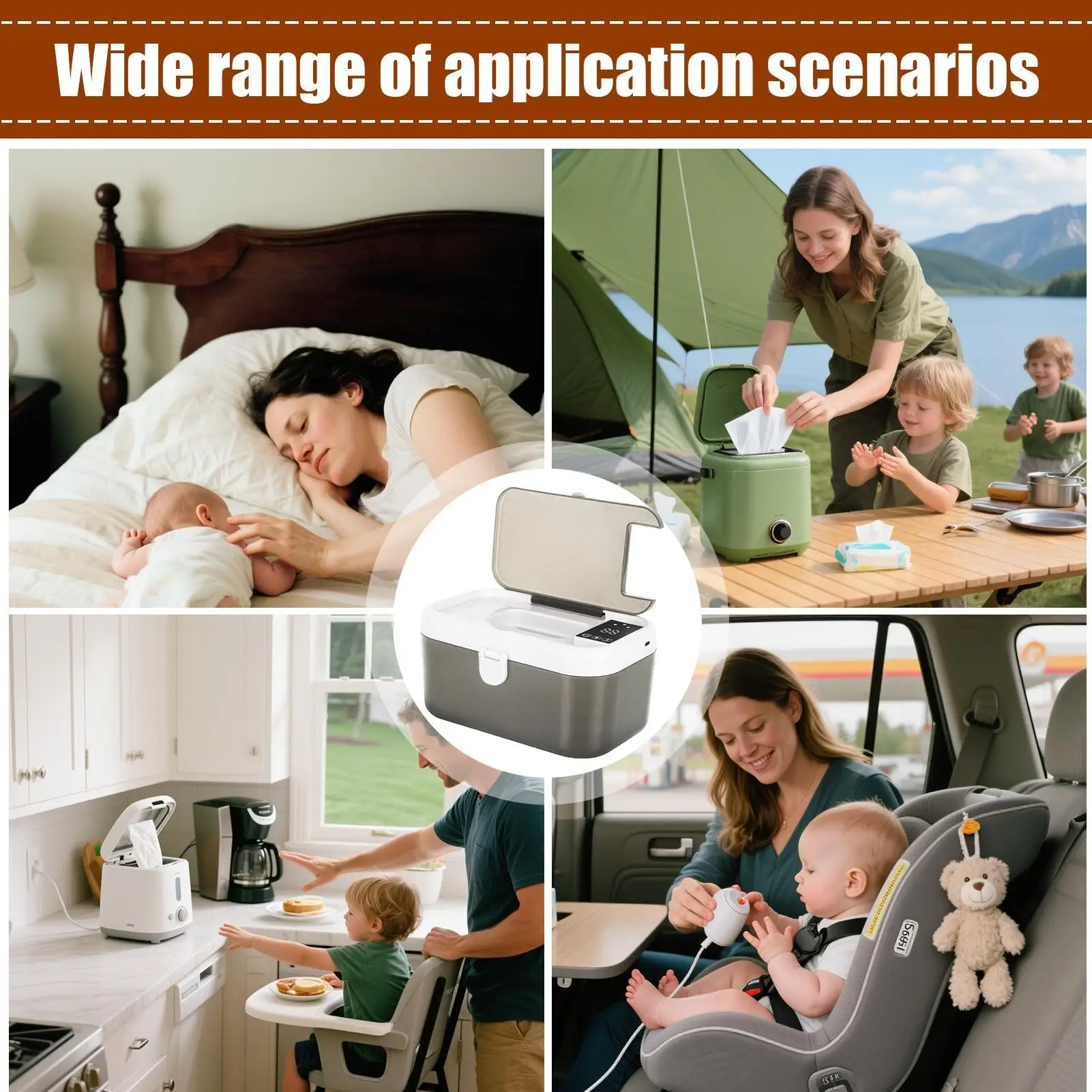USB Wipe Warmer Diaper Wipe Warmer And Dispenser With Lights Rapid Heating Baby Product For Traveling Business Trips Road Trips