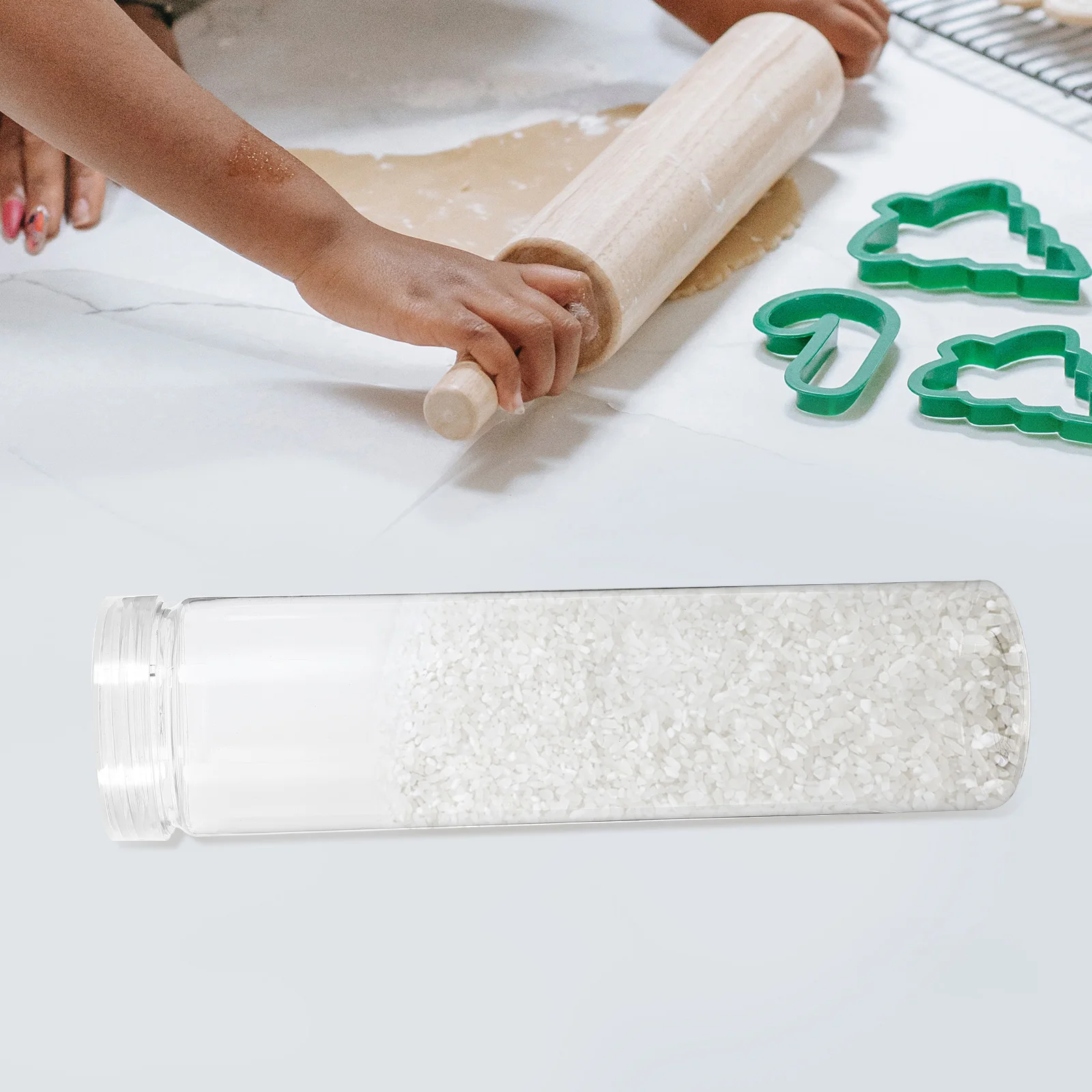 Contenitori di stoccaggio da 3 pezzi con coperchio Barattoli ermetici per la conservazione degli alimenti Contenitori in plastica trasparente per cucina Dispensa Fagioli Grani Latte in polvere