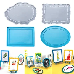 Rectangle Photo Frame Silicone Mold Oval Shape Ornaments Epoxy Resin Mould for DIY Epoxy Resin Mold Crafts Table Home Decoration