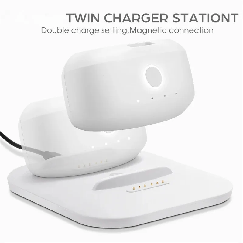 BOBOVR Twin Charger Station/Dock for B2 Battery Pack for M2 Pro M3 Pro Strap Magnetically Supply Power To 2 B2 Battery Pack