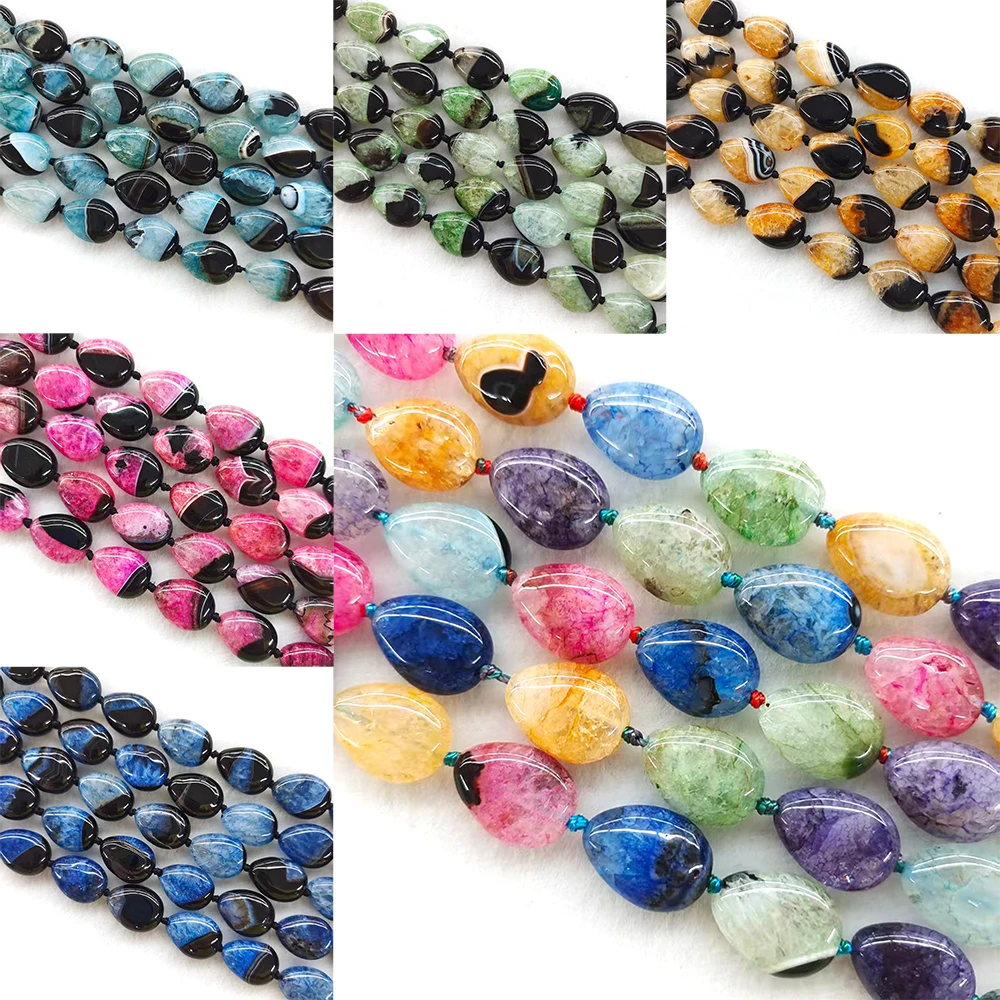 18x13x6mm Multicolor Uruguayan Agate Quartz Water Drop Shape Beads Reiki Gems Crystal Bead For Diy Handicrafts Jewelry Making