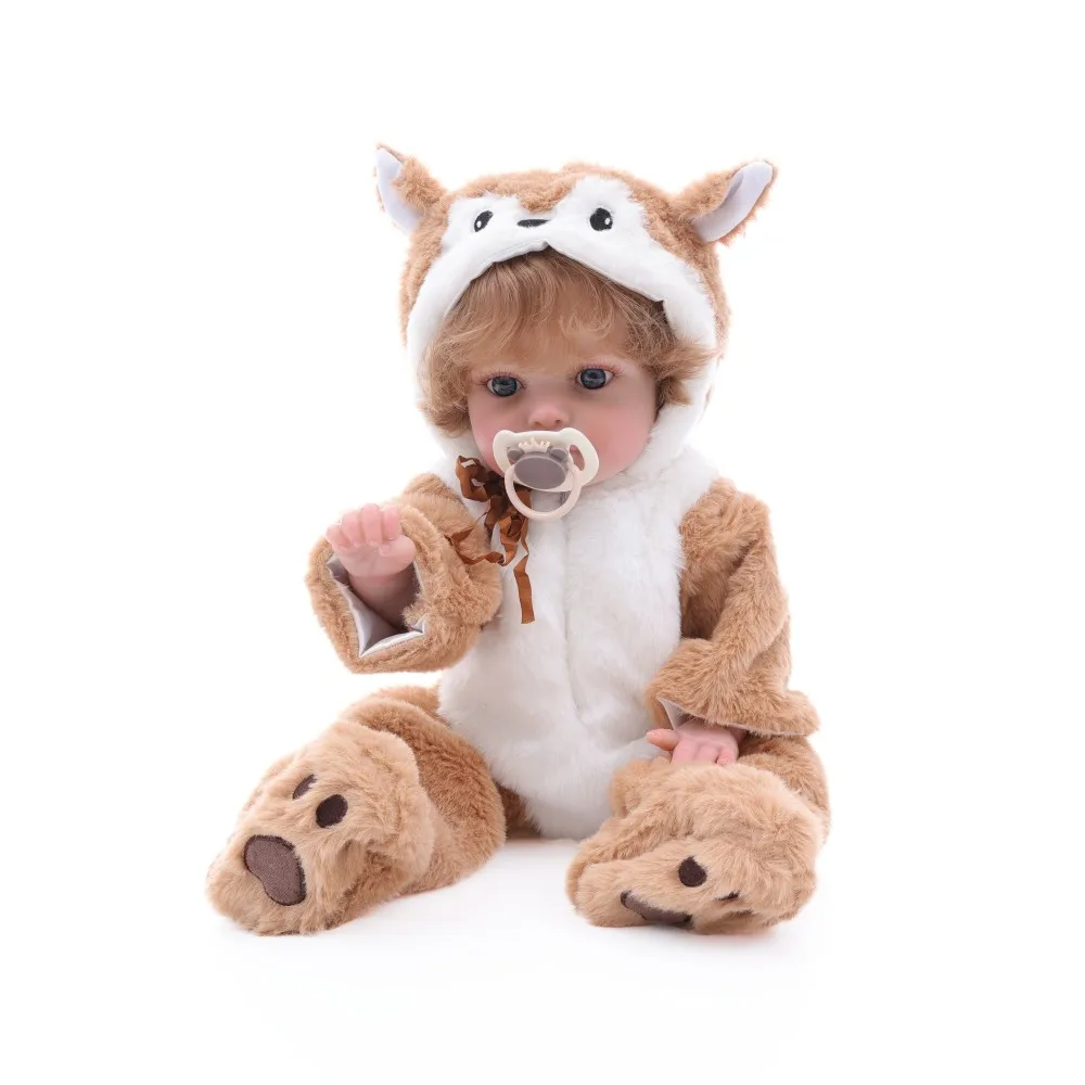 

Cloveray 20-дюймовая виниловая реалистичная кукла реборн всего тела, супермягкая виниловая кукла ручной работы, высококачественный оригинальный детский рождественский подарок