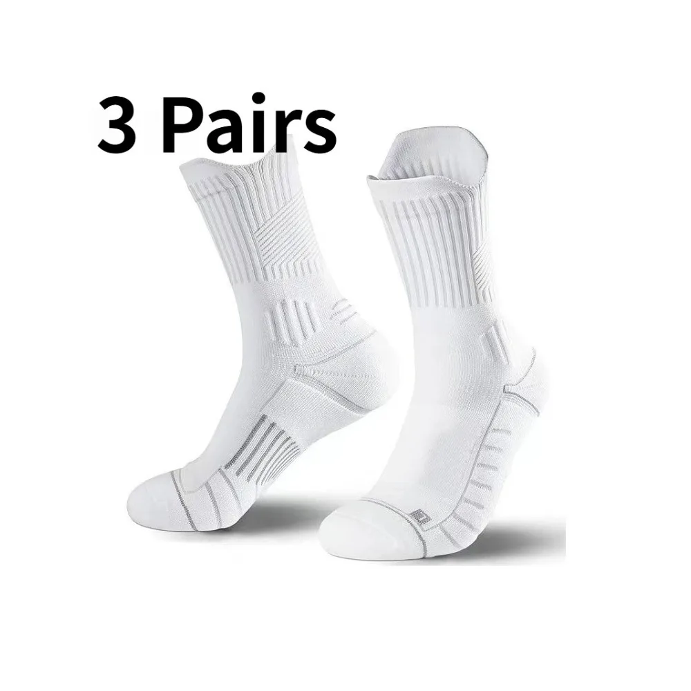 1/3 Paar Herren Gepolsterte Athletische Crew-Socken Atmungsaktive Sportsocken für Laufen Basketball Outdoor Wandern Mittellange Socken
