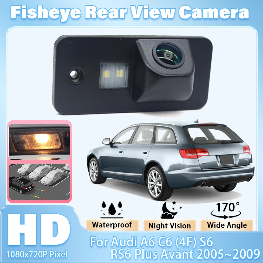 Car Vehicle Backup Rearview Camera Parking Reversing Cam Waterproof Night Vision For Audi A6 C6 (4F) S6 RS6 Plus Avant 2005~2009