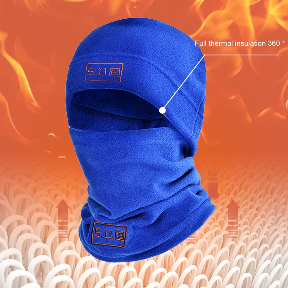 Winter Thermal Fleece Balaclava Breathable Motorcycle Face Mask Anti-dust Windproof Full Face Cover Hooded Neck Snowboard Mask