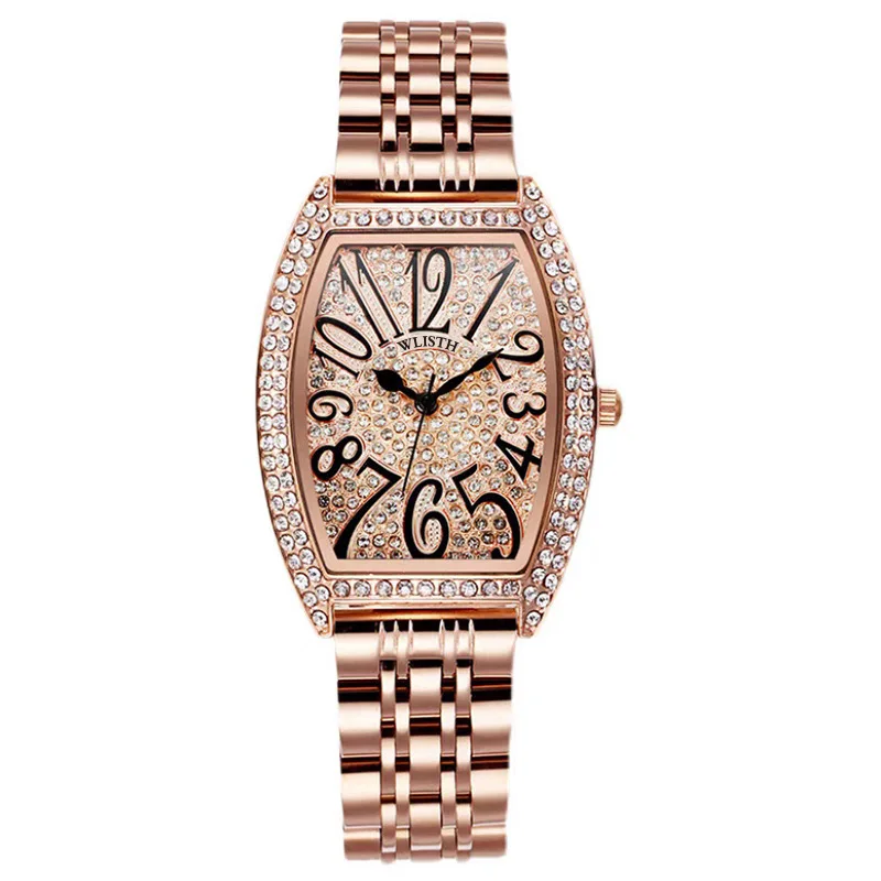 

Top brand luxury rose gold all diamond watches, ladies quartz watches, luxury waterproof watches relojes para mujer women