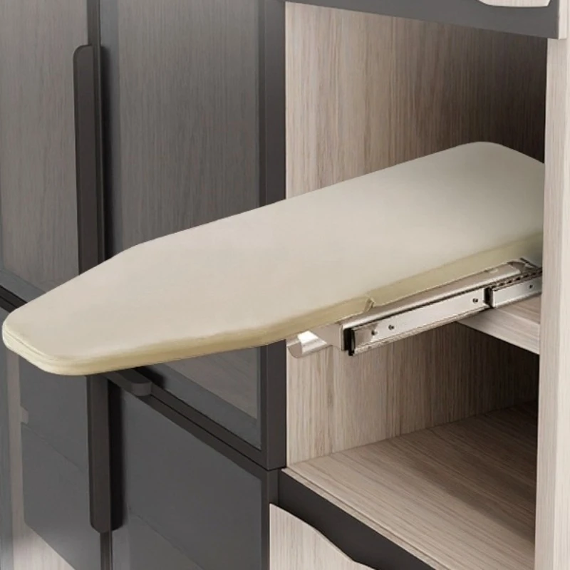 Cloakroom Household Hidden ironing board, electric iron rack Push-pull damping ironing folding wardrobe