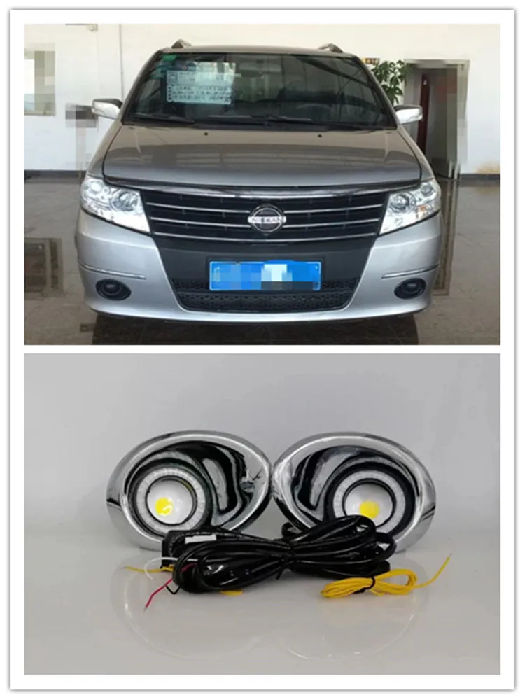 

LED Fog Lights Assembly For Nissan NV200 2011 2012 2013 2014 Front Bumper Fog lamp Replacement Angel Eye Daylight Accessories
