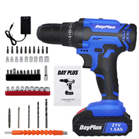 Cordless Drill 45Nm, Electric Drill Driver, 25+1 Torque Setting, 2 Speed, Built-in LED 26 PCS Accessories, Carry Case