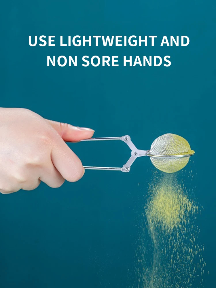 Stainless Steel Powder Spreader Ultra-Fine Leak-Proof Mesh Can Baking Matcha Sieve Cocoa Powder Sifter for Kitchen