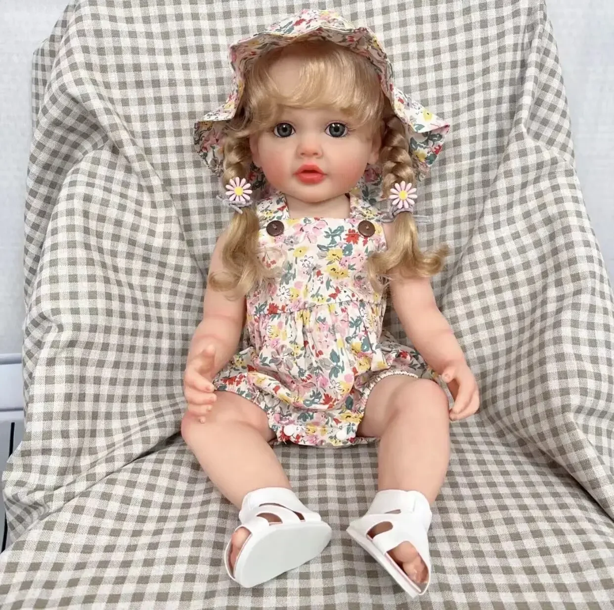 NPK 55CM Reborn Lifelike Toddler Girl Doll Betty 3D painting Full Body Silicone Waterproof Bathy Toy Hand-Detailed Paint