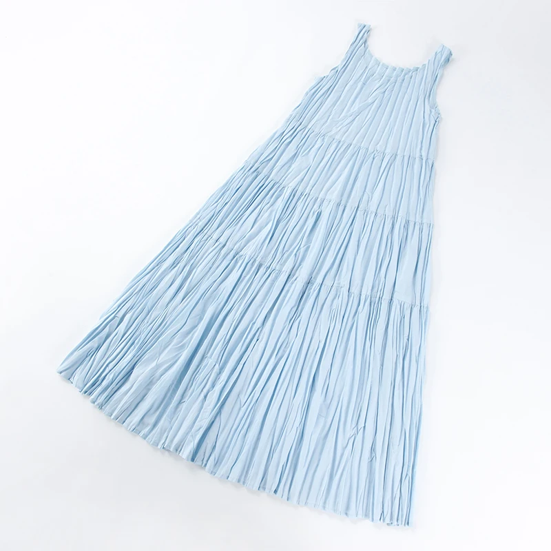 

Летняя дышащая юбка-жилет А-силуэта большого размера из полиэфирного волокна, повседневная, цвет персикового пера, с эффектом драпировки