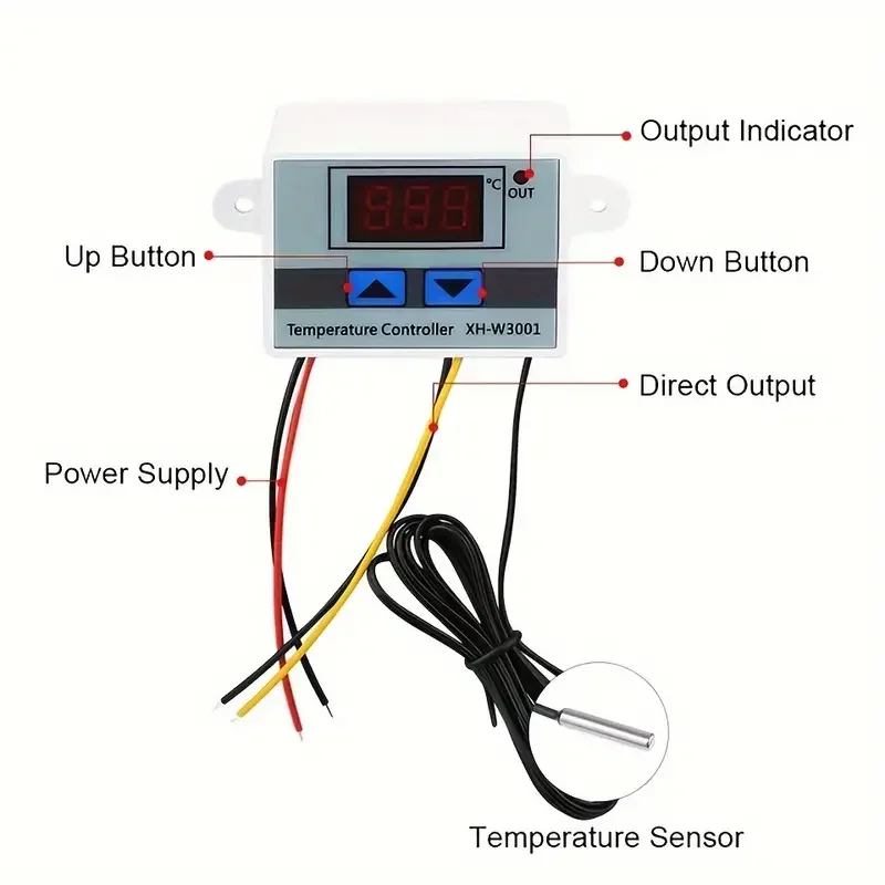 Commutateur de commande de thermostat numérique, gestion précise de la température, adapté à un usag