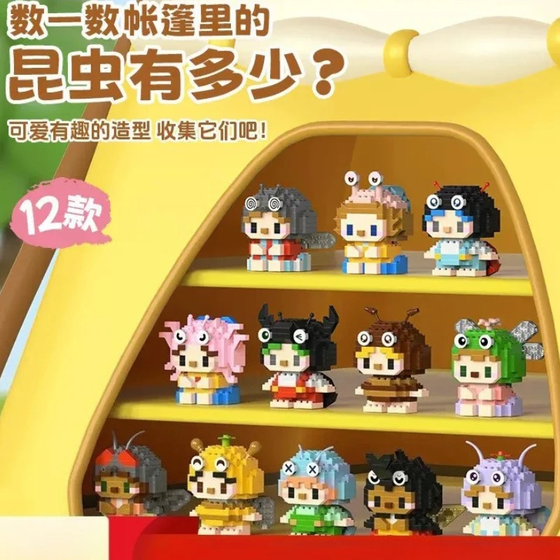 

Building Blocks Cartoon Insect Elf - Creative Assembly Toy Block Educational Plaything Small Elf Ornament for Children