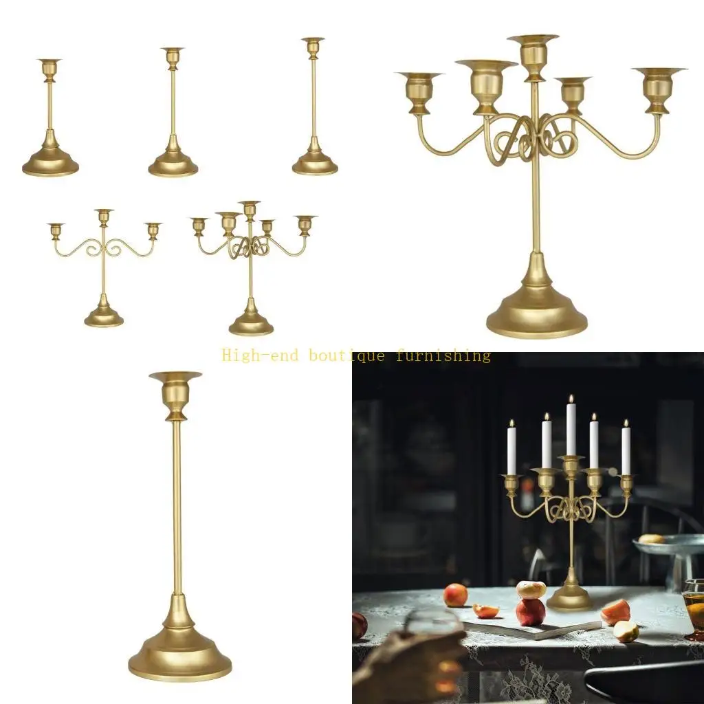 L9NB Metal European Holder 1/3/5 for Head Candlelight Dinner Kitchen Table
