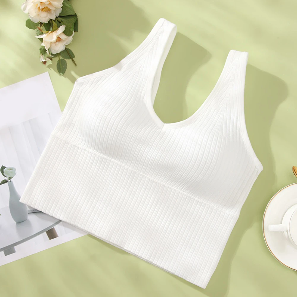 صدرية رياضية مضلعة برقبة على شكل حرف V مع أشرطة كتف واسعة، قماش قابل للتنفس للنساء في المنزل والخروج #1