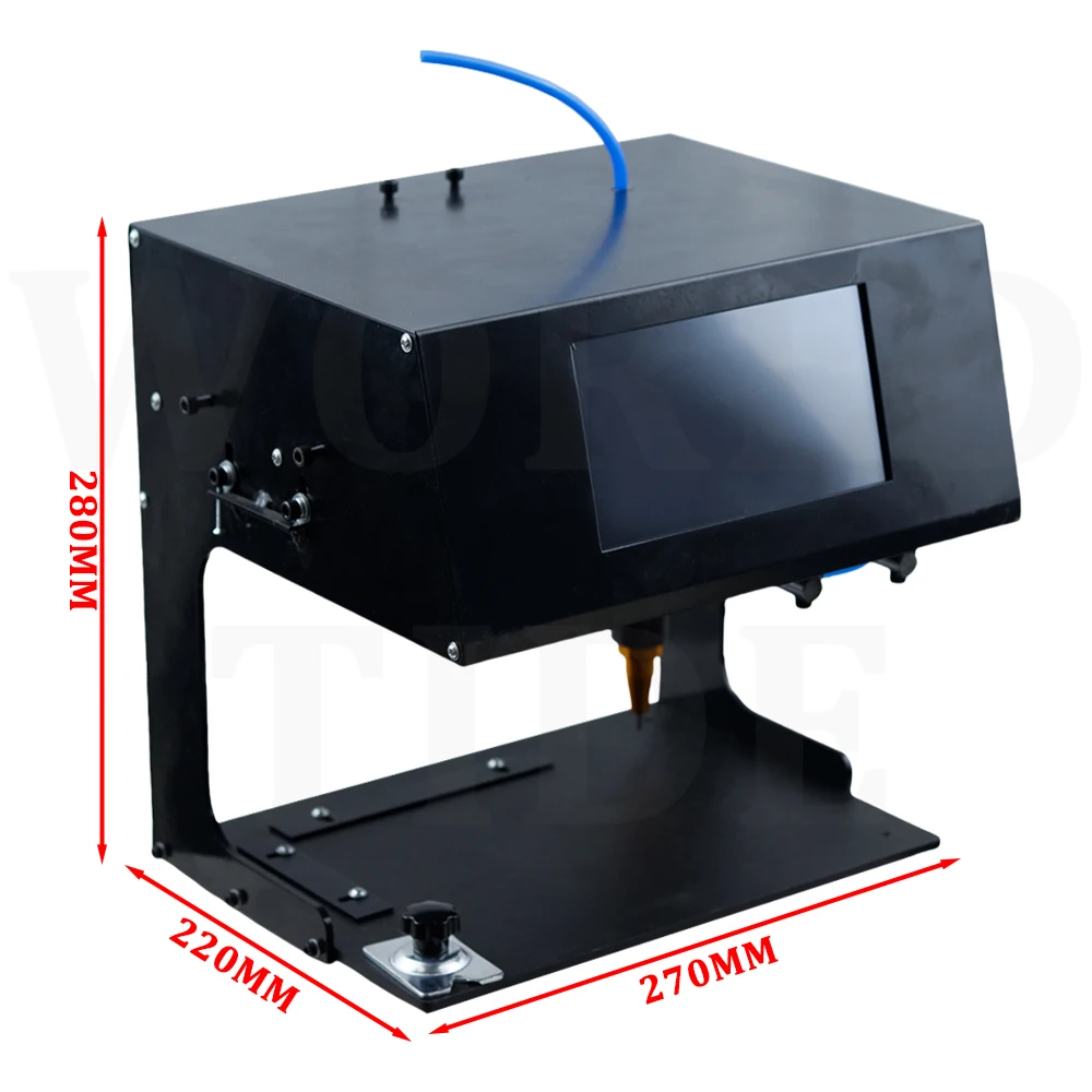 전기 구리 명판 사인 알루미늄 브랜드 프린터 타자기, 타각기 공압 마킹 머신, 200x130mm