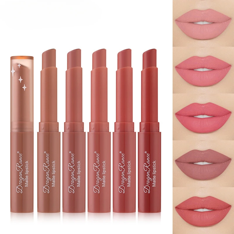 1Pc Nude Matte Lipstick Waterproof Long Lasting Lip Sticks Not Fading Sexy Red Velvet Lipsticks Women Make Up Cosmetics HOT SALE