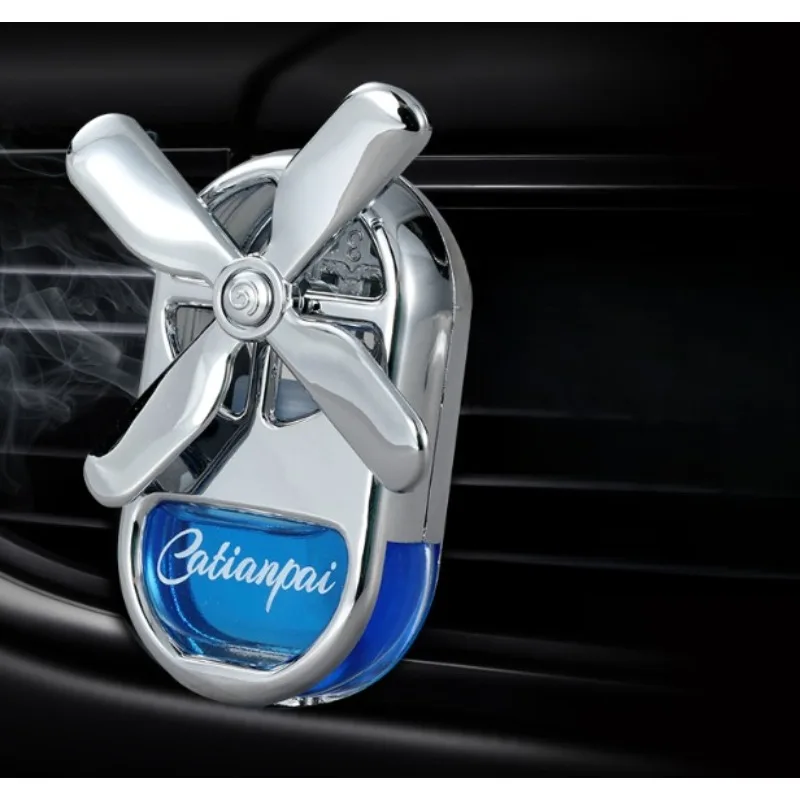 Creative Car Air Vent Fan with Four-Leaf Windmill | Essential Oil Fragrance Diffuser Car Aromatherapy Decor