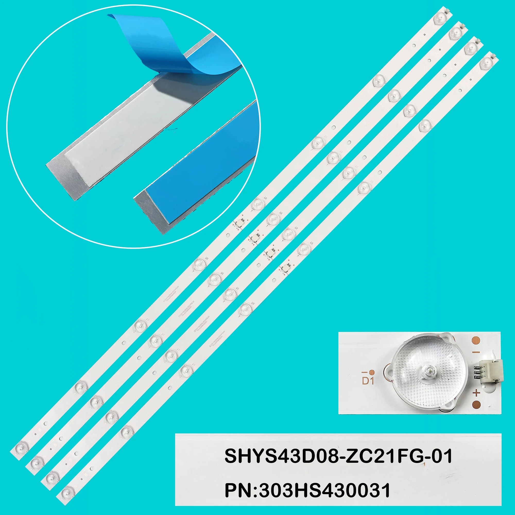 

LED BackLight Strip For 43LEX-5007/FT2C 43LEX-5007/FT2C/RU SHYS43D08-ZC21FG-01 PN:303HS430031