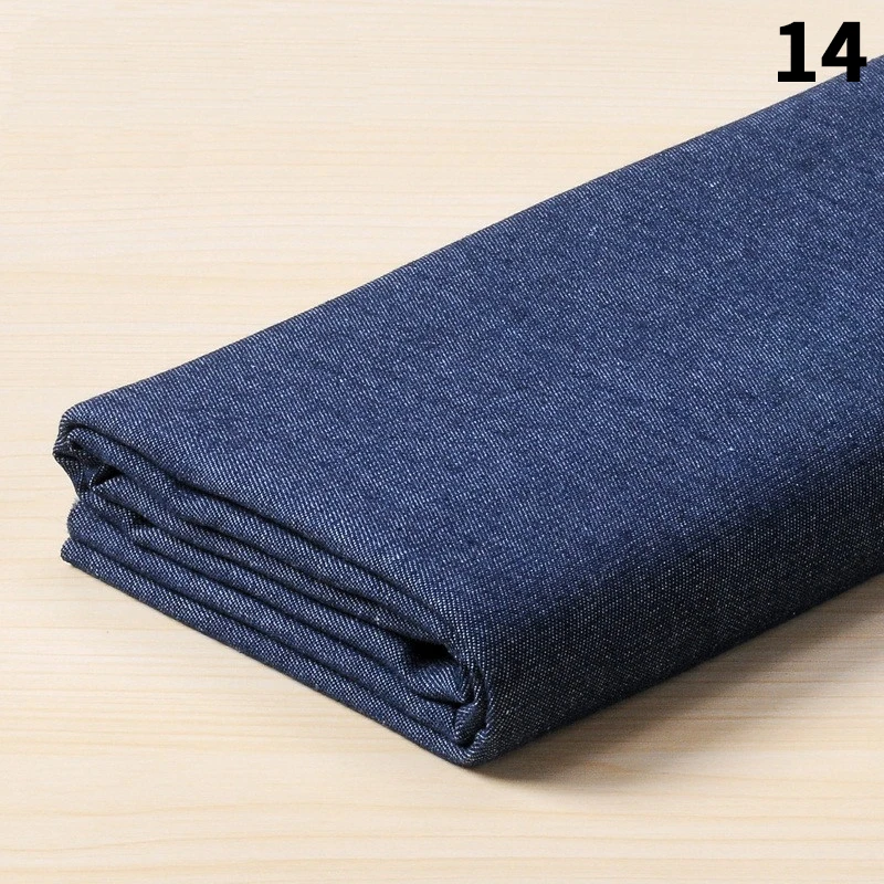 50x145cm Thin / Thick Stretch Cotton Denim Fabric Retro Style Washed Soft Denim Cloth For DIY Skirts Coat Pants Sewing Material