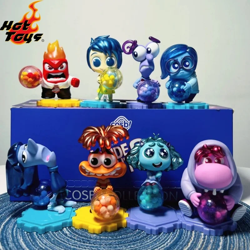 New Hot Toys Disney Pixar Inside Out 2 Joy Sadness Anger Disgust Cosbi Collectible Figurine Mini Doll Birthday Christmas Gifts