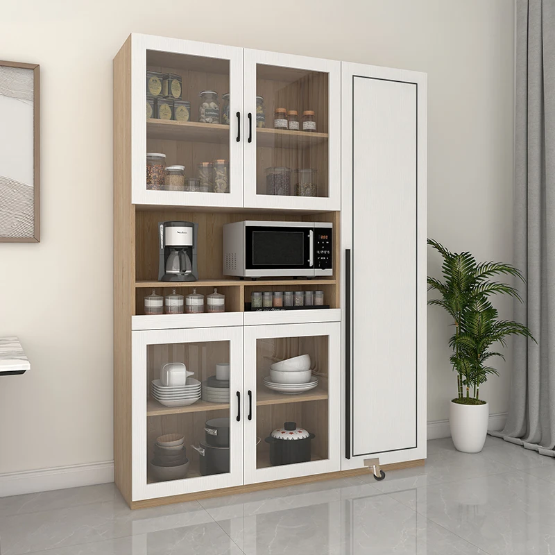 

Small apartment dining side cabinet restaurant cupboard art glass wine storage multi-functional tea