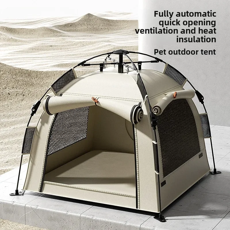 

Automatic Folding Half-Enclosed Dog Tent for Large Dogs, Great for Summer Camping and Outdoor Adventures