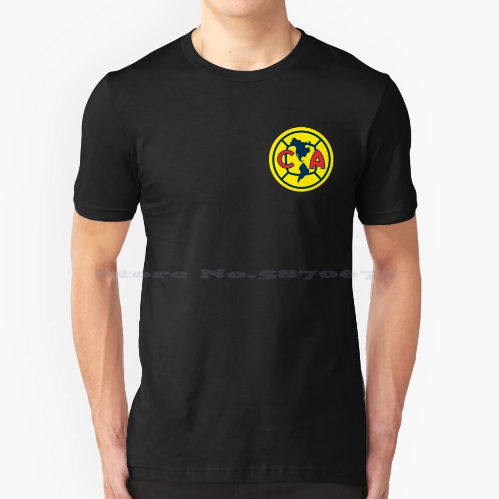 Club America Crest / Logo T Shirt 100% Cotton Tee Mexican Liga Mx South Soccer Football Sport Crest Logo Club America Club De