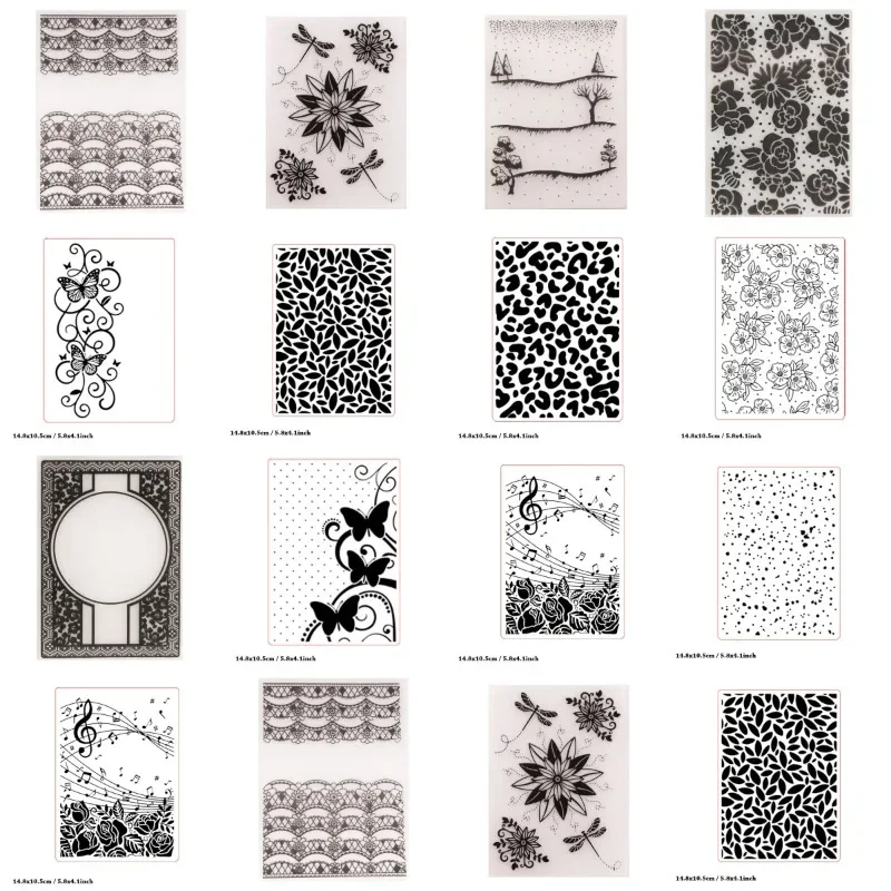 Prägefolder für Kartenherstellung DIY Kunststoff-Prägeschablone Papierkarten-Dekorationsform für Scrapbook Fotoalbum DIY Basteln