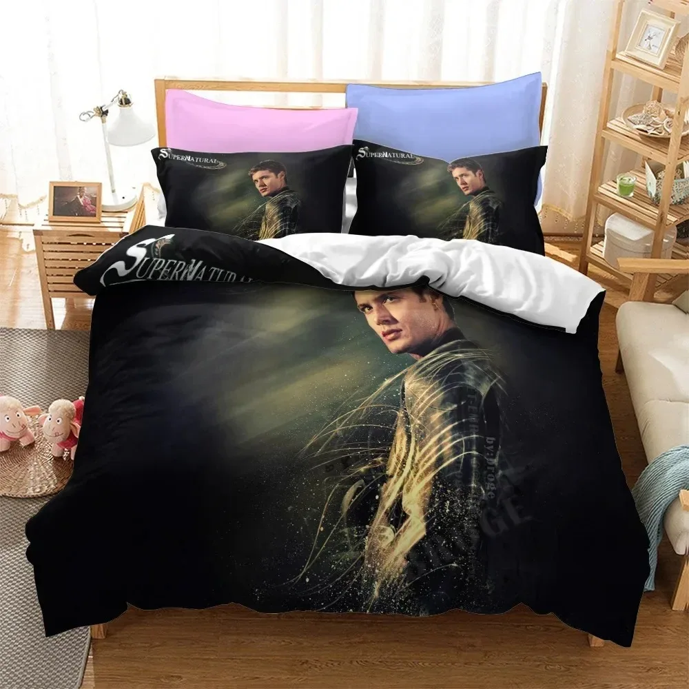 3D Print Popular TV Show Supernatural Bedding Set Comforter Duvet Cover Set Home Textile Decor Queen King Single Size
