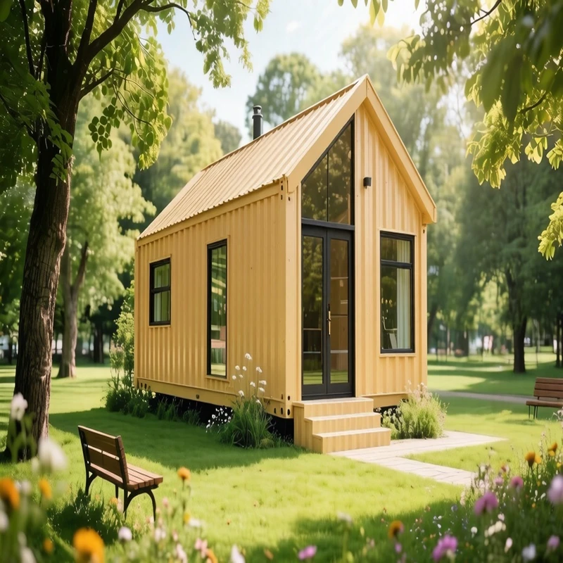 Casa Contenedor Prefabricada Personalizada, Apilable, Expandible, de 20, 30 y 40 Pies, Villa Prefabricada con Baño