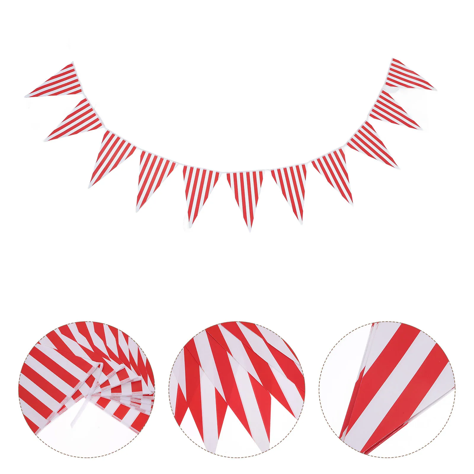 

5 Strings Circus Bunting Fan Flag Carnival Decoration Banner Red Triangle Birthday Party Festival Celebration Pennant Flags