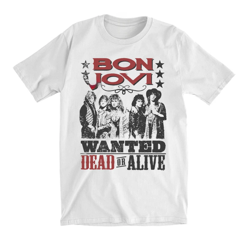 Lässiges T-Shirt der Rockband Metal Bon Jovi für Herren und Damen, Luxusmarke – Detail 7