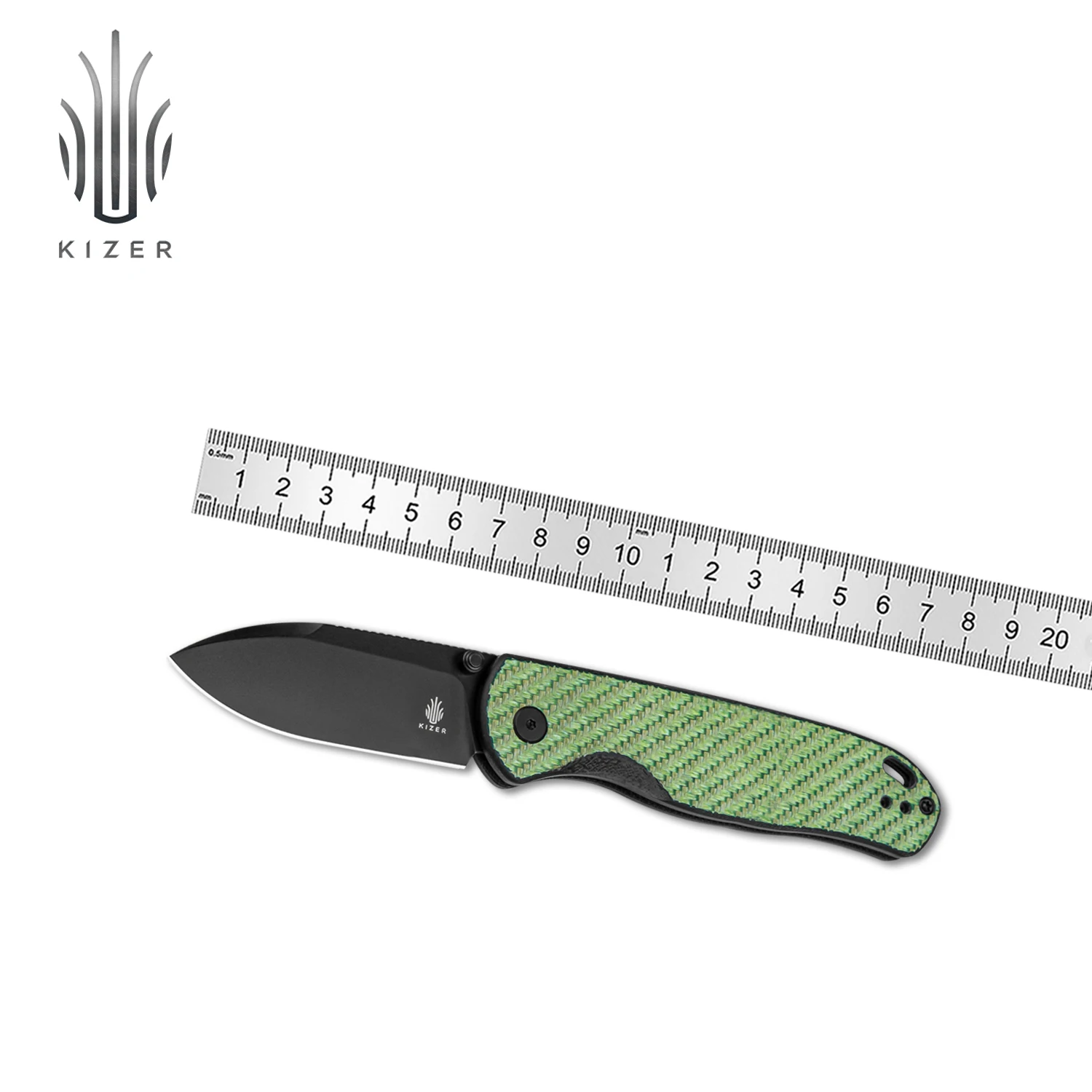 

Kizer EDC Pocket Knife Drop Bear V3619A4 G10 Carbon Fiber Handle With Nitro-V Steel Blade 2024 New Travel Camping Knife