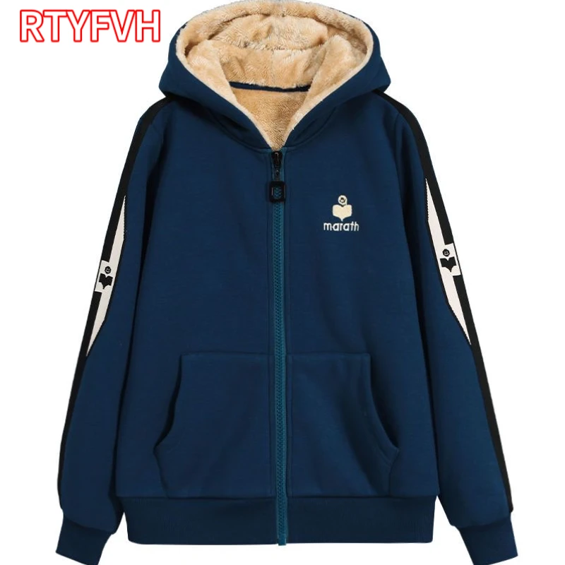 Lässig lose Reiß verschluss kurze Fleece jacke Frauen Herbst koreanische Langarm Kapuze Sweatshirt Streetwear Mode Sport Hoodies Tops