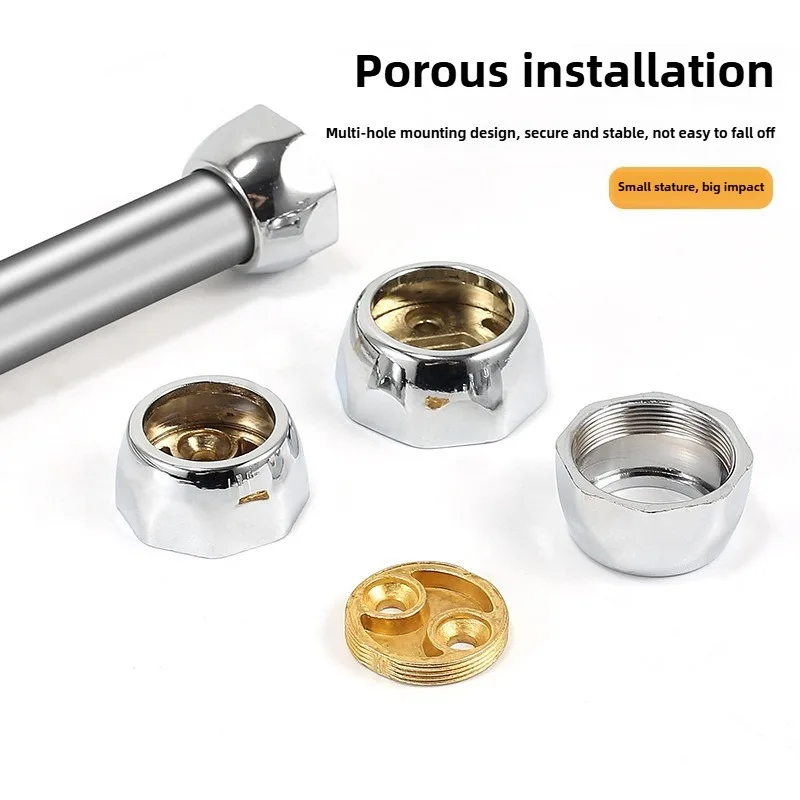 2Pcs 19/22/25mm Zinc alloy Closet Pole Socket Brackets Closet Rod Holders Shower Curtain Rod Support for Wall