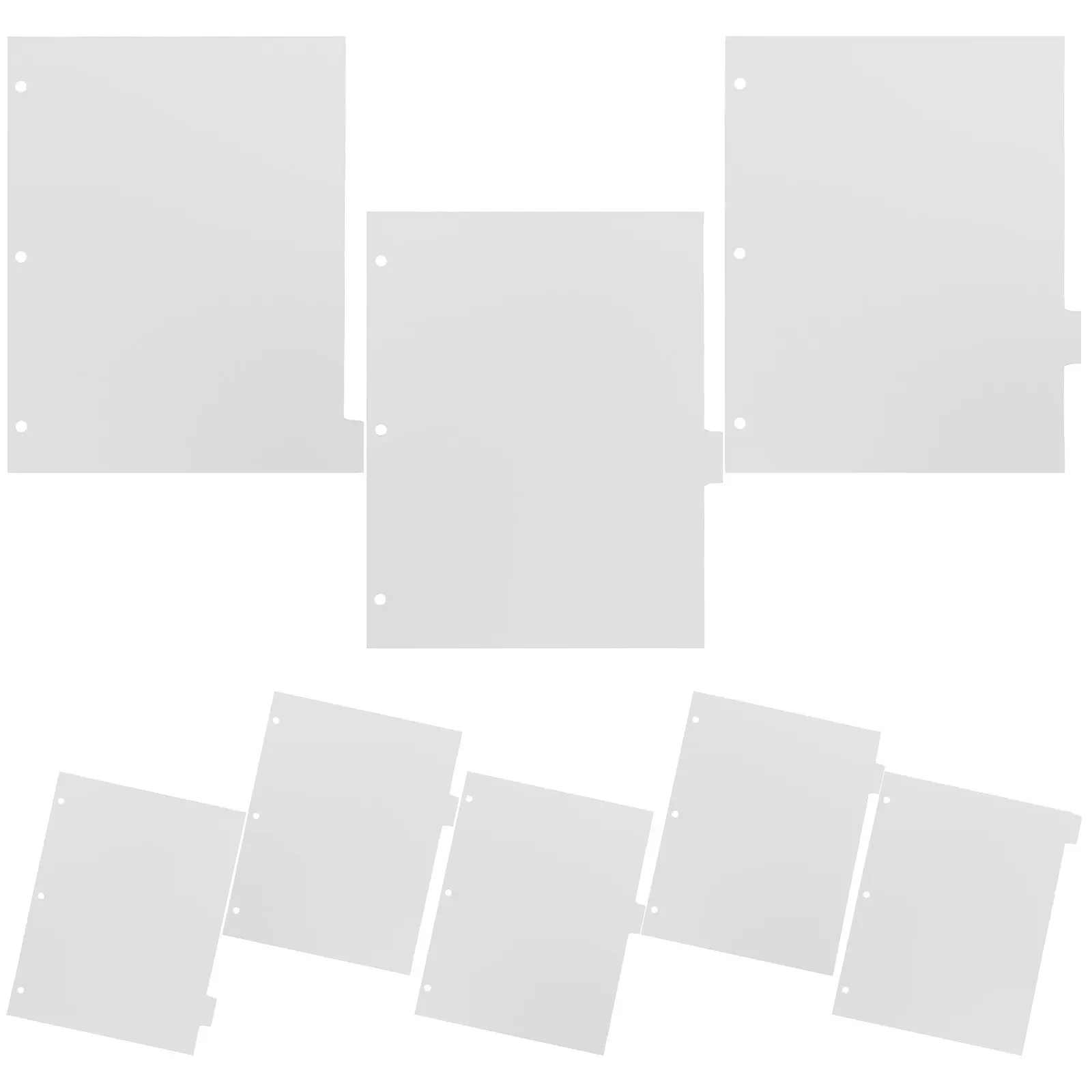 

8 Sheets Index Dividers Six-Hole Detachable Binder Divider Tabs Plastic Inserts Colorful Planner Organizers Index Dividers