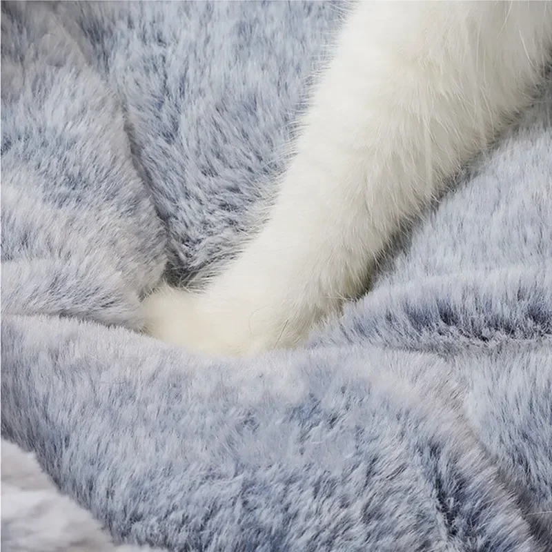 S/M Suitable for All The Year Round Velvet Comfortable Fluffy Warm Soft Pet Cat Dog Beds for Big Largel Small Medium Dogs