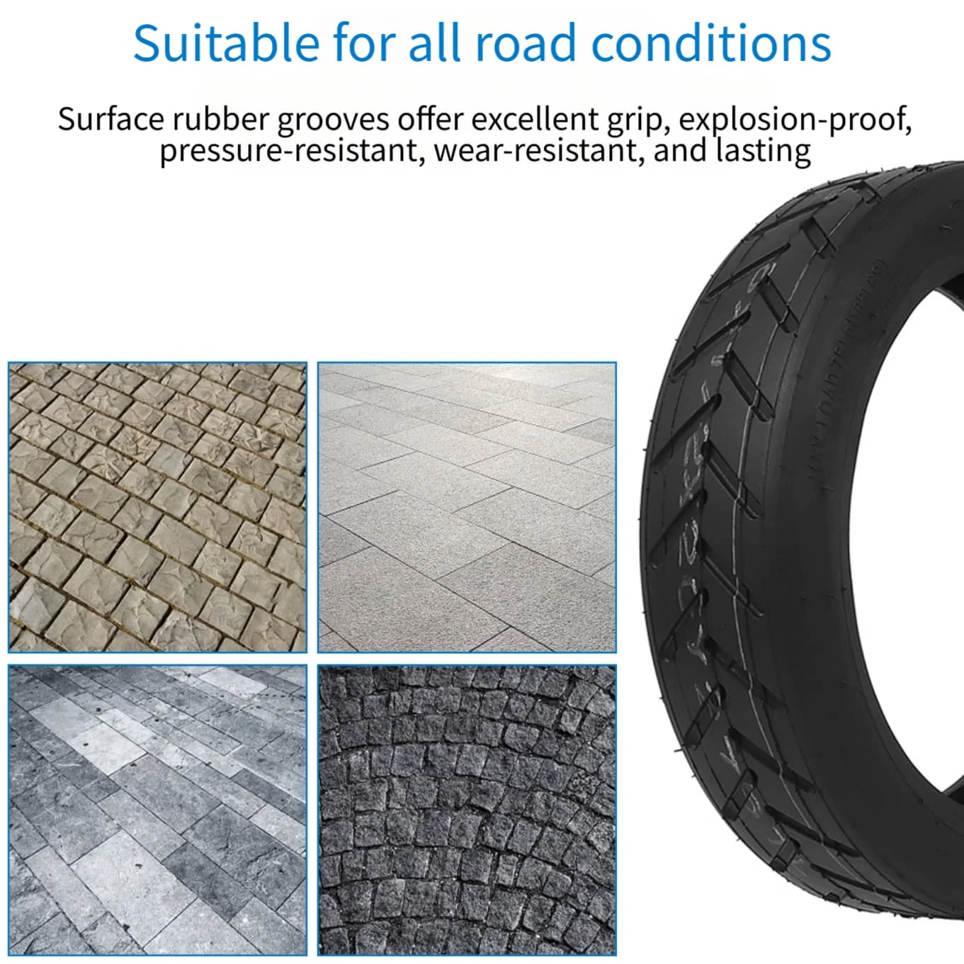

50/75-6.1 Tubeless Tire With Valve Shock Absorbing Rubber Wheel For Xiaomi 1S Pro Electric Scooter Replacement Parts