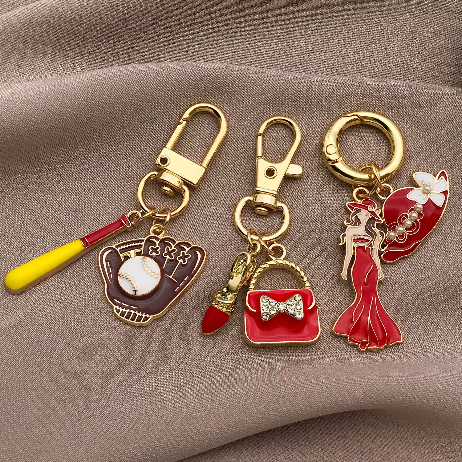 3pcs18K copper plated real golden thick silvery white gold lobster/spring universal/round buckle, DIY jewelry making accessories