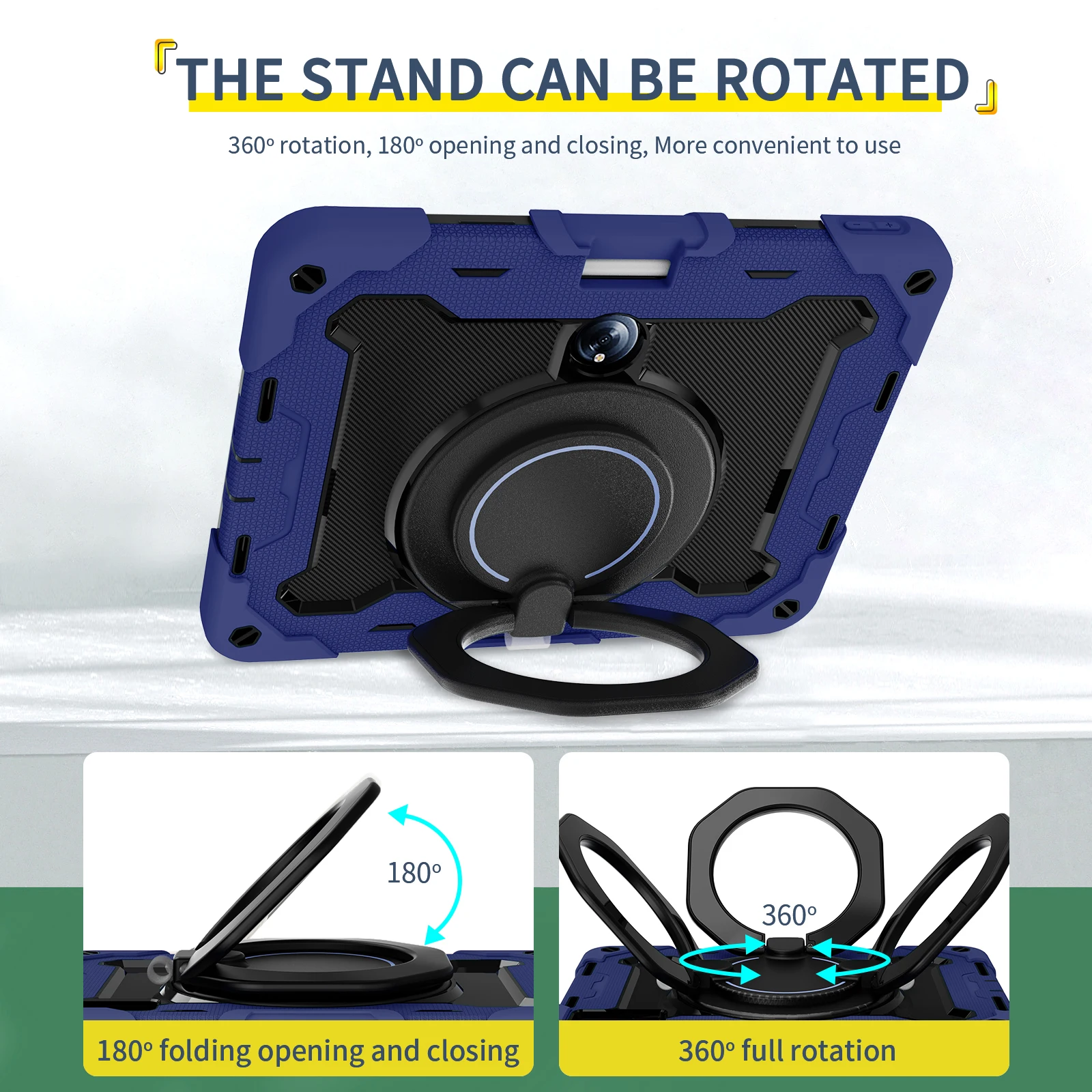 Armor Rugged Tablet Case For OnePlus Pad 2023 11.61 inch Heavy Duty Stand Cover With 360 Rotating Handle Grip Shockproof Protect