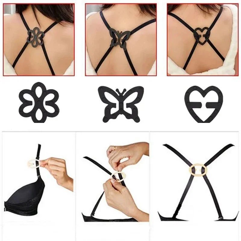 Women\'s Bra Strap Buckles Adjustable Invisible Shadow Shaped Bra Shoulder Straps Pins Non-slip Lingerie Underwear Clips