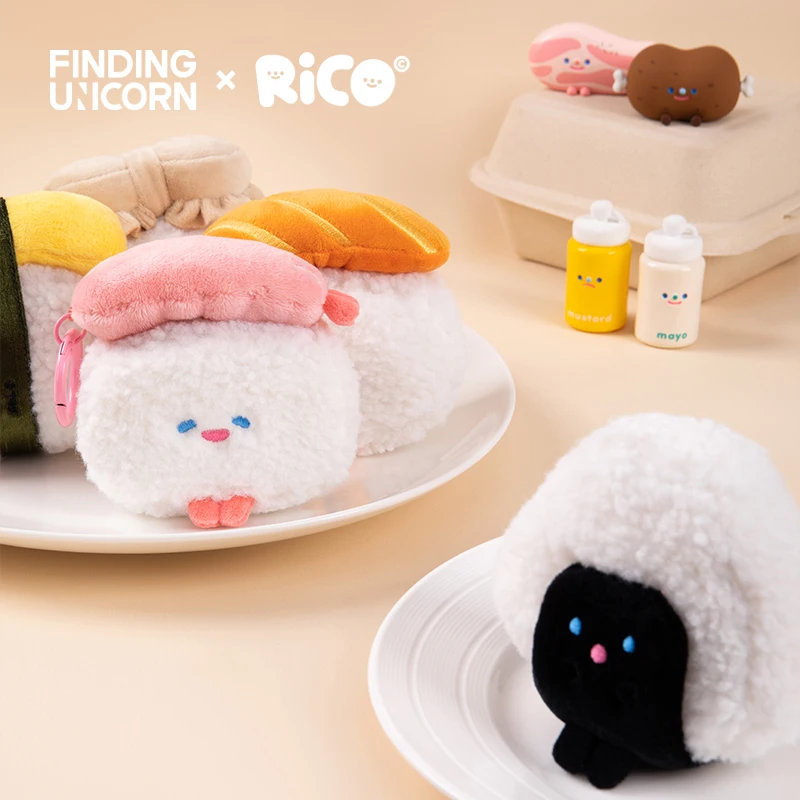 Rico Sushi Plush Decompression Toy Series Anime Figure Guess Bag Ornament Figurines Home Decor Desktop Dolls Model Girls Gift