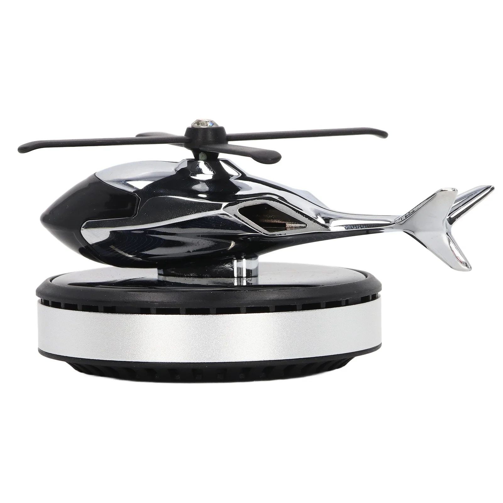 Car Fragrance Car Air Freshener Solar Powered Rotating Alloy Wood Non Slip For Dashboard Office Home
