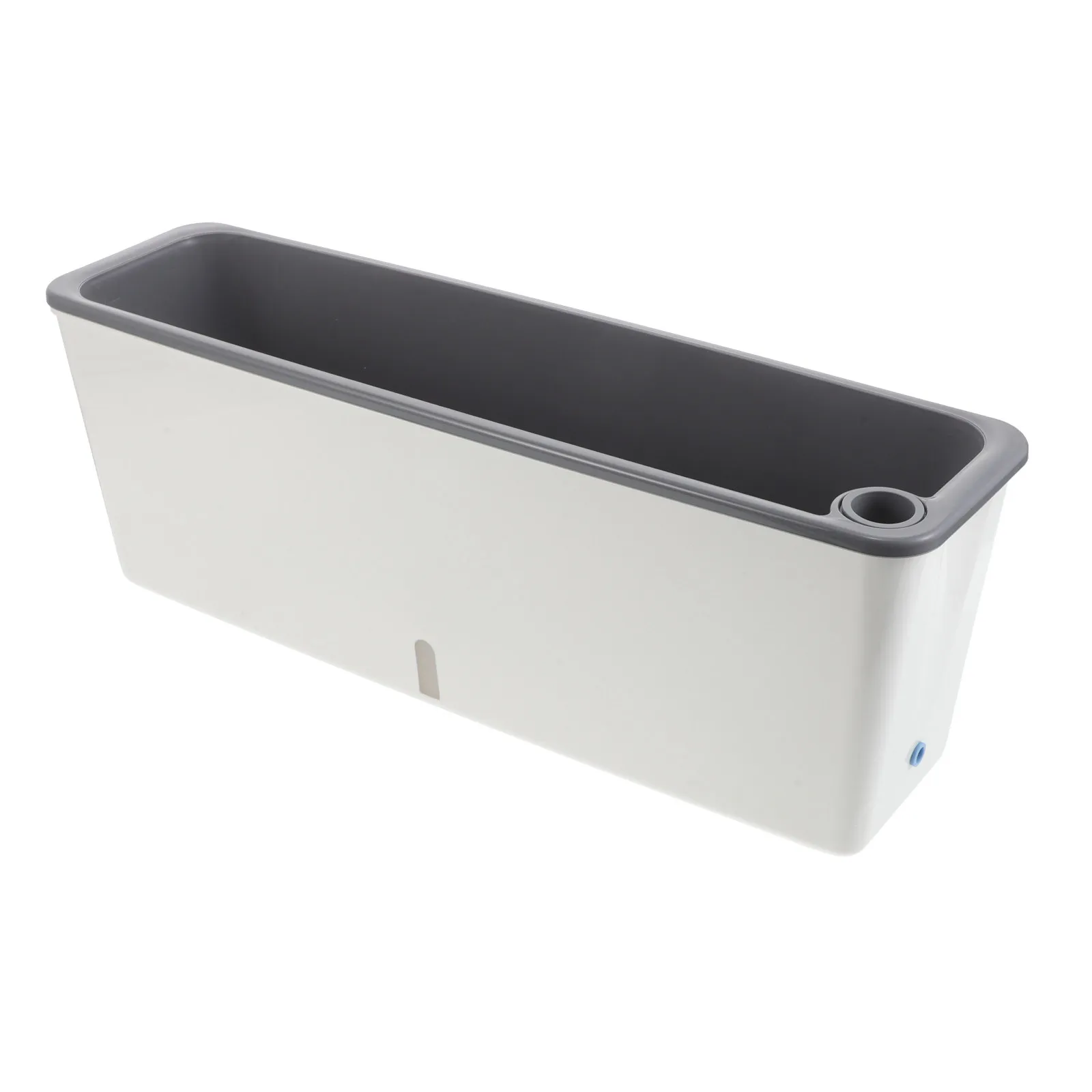 Plastic Rectangle Planter Box for Indoor Outdoor Gardening Water Storage Design Space Saving Window Sill Balcony Vegetable