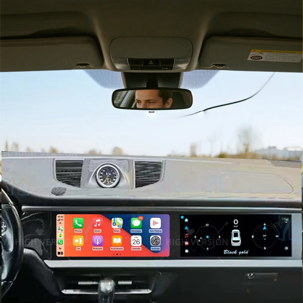 

Автомобильный радиоприемник с двойным экраном 12,3 дюйма для Porsche Macan 2018-2024 Carplay GPS-навигатор Мультимедийное видео головное устройство BT 4G