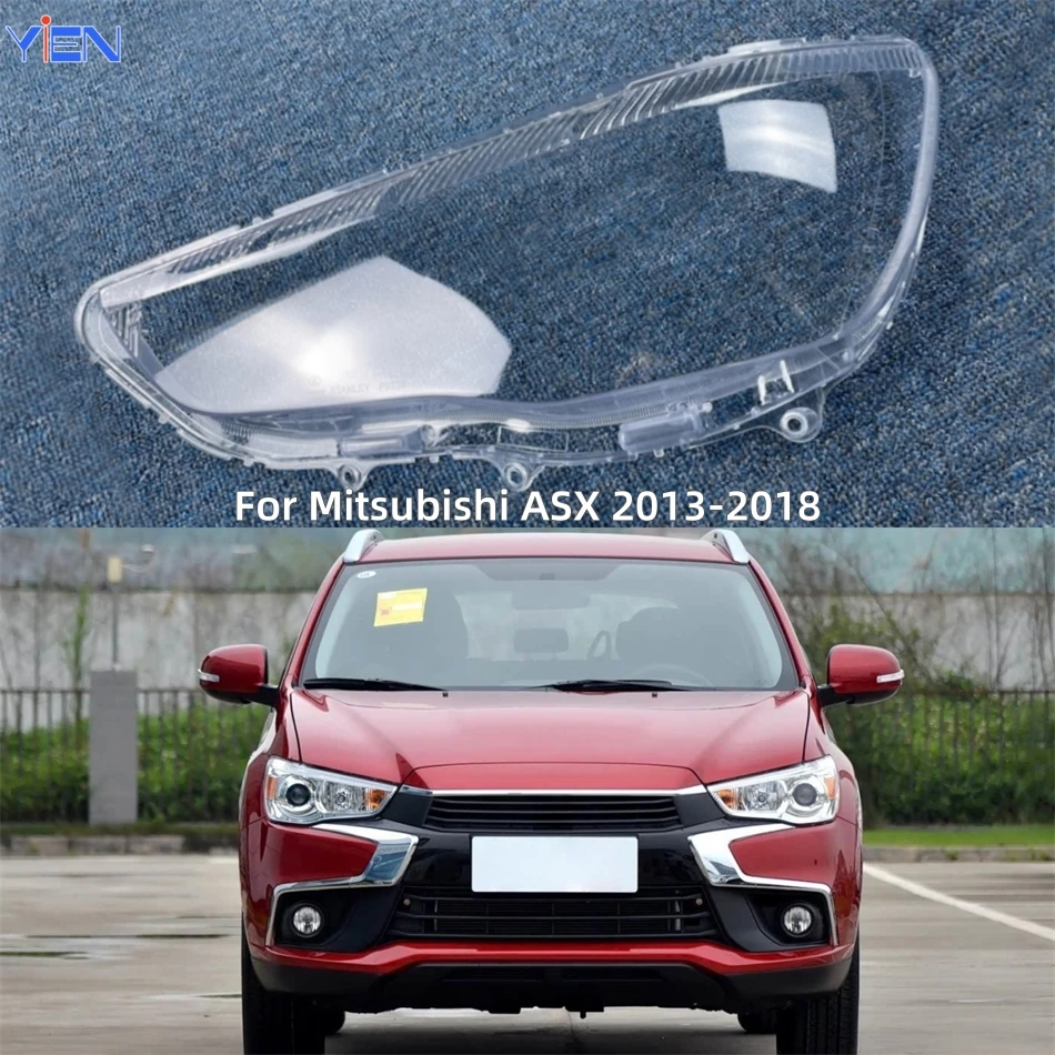

For Mitsubishi ASX 2013 2014 2015 2016 2017 2018 Articles Cars Polycarbonate High Gloss Fully Transparent Headlight Seal Cover