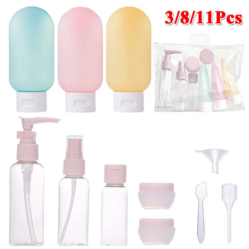 

Дорожный набор бутылок, многоразовые Герметичные Пустые контейнеры для туалетных принадлежностей, дорожные аксессуары размера с портативной сумкой